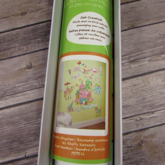 Oopsy Daisy Exotic Kingdom Shelly Kennedy 60 Fabric Wall Art Decals For Kids - Picture 1 of 10